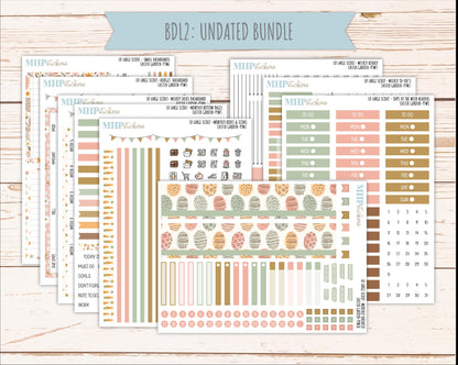 APRIL 2026 Stickers for the Large Scout Planner (formerly Portrait Planner). For Laurel Denise Planners "Easter Garden" ||PT