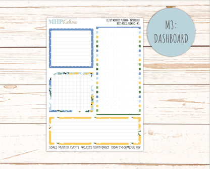 APRIL Monthly Kit for 7x9 Erin Condren Planners. 2026 Collection "Bee's Knees Flowers" || ECM