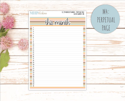 APRIL Monthly Kit for 7x9 Erin Condren Planners. 2026 Collection "Easter Garden" || ECM