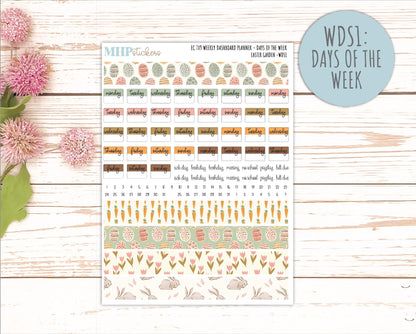 APRIL Weekly Dashboard Kit for 7x9 Erin Condren Planners. 2026 Collection "Easter Garden" || ECWDS