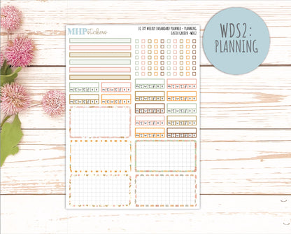 APRIL Weekly Dashboard Kit for 7x9 Erin Condren Planners. 2026 Collection "Easter Garden" || ECWDS
