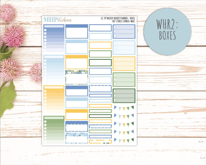 APRIL Weekly Hourly Planning Kits for 7x9 Erin Condren Planners. 2026 Collection "Bee's Knees Flowers" || ECWHR