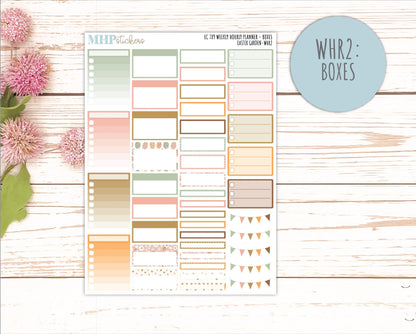 APRIL Weekly Hourly Planning Kits for 7x9 Erin Condren Planners. 2026 Collection "Easter Garden" || ECWHR