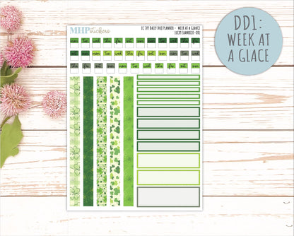 MARCH Daily Duo Sticker Kit for 7x9 Erin Condren Planners. 2026 Collection "Lucky Shamrock" || ECDD