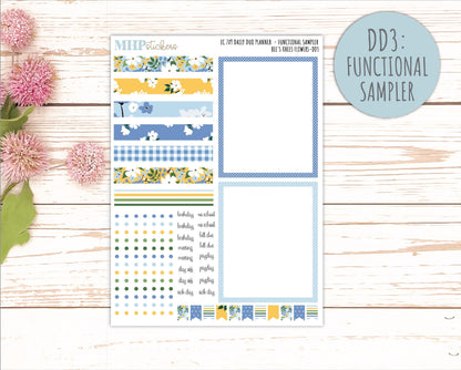 APRIL Daily Duo Sticker Kit for 7x9 Erin Condren Planners. 2026 Collection "Bee's Knees Flowers" || ECDD