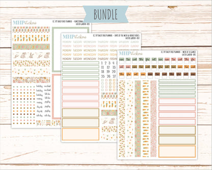 APRIL Daily Duo Sticker Kit for 7x9 Erin Condren Planners. 2026 Collection "Easter Garden" || ECDD