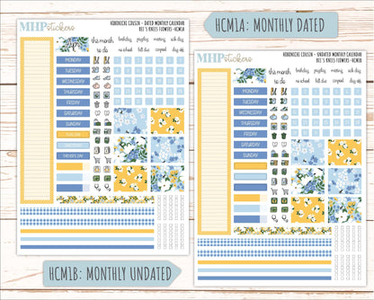 APRIL 2026 Stickers for Hobonichi Cousin. A5 Planners "Bee's Knees Flowers" || HC