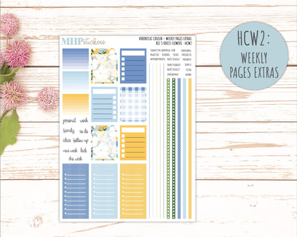 APRIL 2026 Stickers for Hobonichi Cousin. A5 Planners "Bee's Knees Flowers" || HC