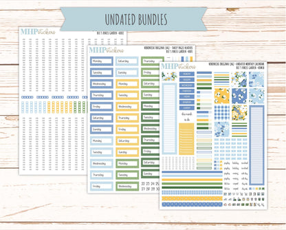APRIL 2026 Stickers for Hobonichi Techo Original. A6 Planners "Bee's Knees Flowers" || HO