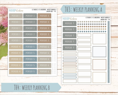 JANUARY Stickers for EC Teacher Lesson Planner - Horizontal Layout. 2026 Collection "January Frost" || ECTH