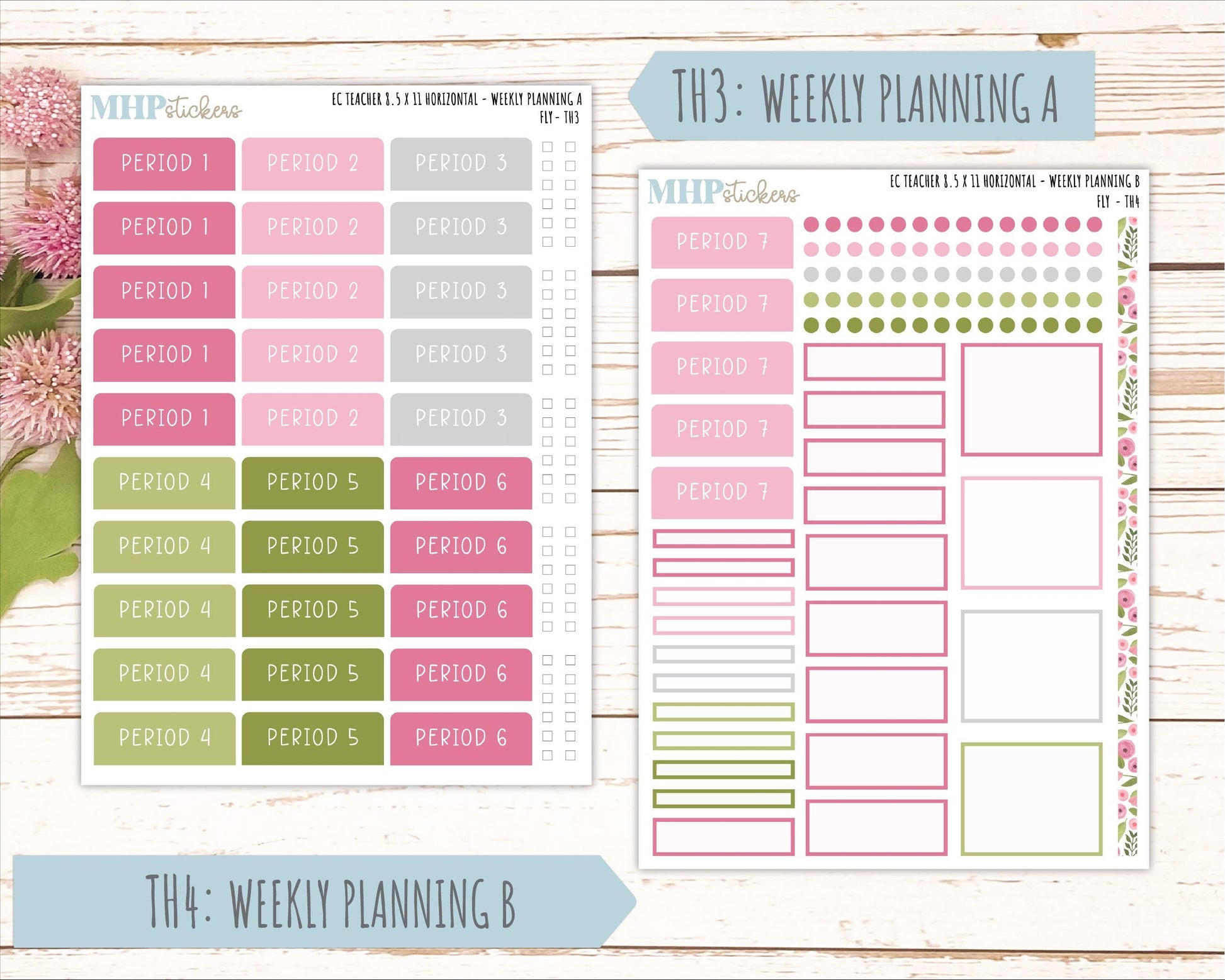 FEBRUARY Stickers for EC Teacher Lesson Planner - Horizontal Layout. 2026 Collection "Fly" || ECTH