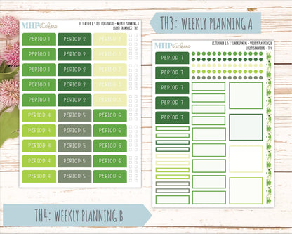 MARCH Stickers for EC Teacher Lesson Planner - Horizontal Layout. 2026 Collection "Lucky Shamrock" || ECTH