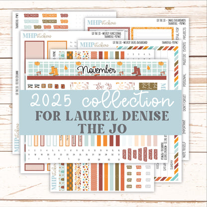 NOVEMBER 2025 Stickers for The Jo Laurel Denise Planner (Formerly Pop-Up Planner) "Thankful" || POP