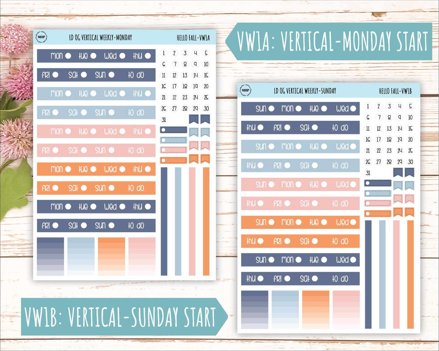 NOVEMBER Stickers for Large size Horizontal & Vertical Laurel Denise Planner. (Formerly Original or Standar Size) "Hello Fall" || OGHF