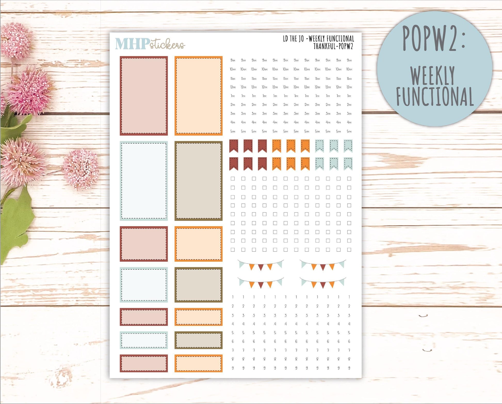 NOVEMBER 2025 Stickers for The Jo Laurel Denise Planner (Formerly Pop-Up Planner) "Thankful" || POP