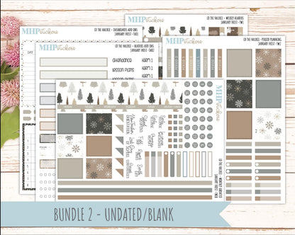 JANUARY Stickers for The Valerie Laurel Denise Planner (Formerly Teacher Planner) "January Frost" || TC
