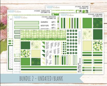 MARCH Stickers for The Valerie Laurel Denise Planner (Formerly Teacher Planner) "Lucky Shamrock" || TC
