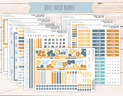 JUNE 2025 Stickers for The Scout Laurel Denise Planner (formerly Portrait Planner). "Floral Confetti" || PTFC