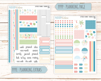 AUGUST Stickers for the large Laurel Denise Rose Planner (Formerly Project Planner) "Island Vibes" || PPIV