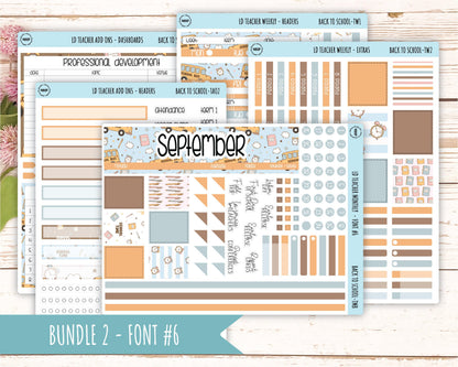 SEPTEMBER Stickers for The Valerie Laurel Denise Planner (Formerly Teacher Planner) "Back to School" || TBTS