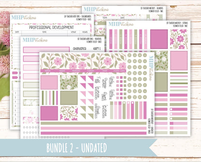 APRIL Stickers for The Valerie Laurel Denise Planner (Formerly Teacher Planner) "Flower Field" || TFF