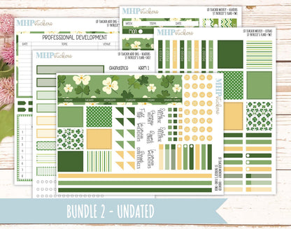 MARCH Stickers for The Valerie Laurel Denise Planner (Formerly Teacher Planner) "St Patrick's Flare" || TSPF