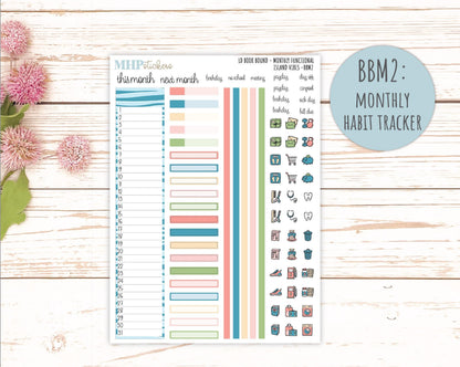 August 2025 Stickers for The Mae & The Kristy Laurel Denise Planners ( Formerly Book Bound Planner) "Island Vibes" || BB