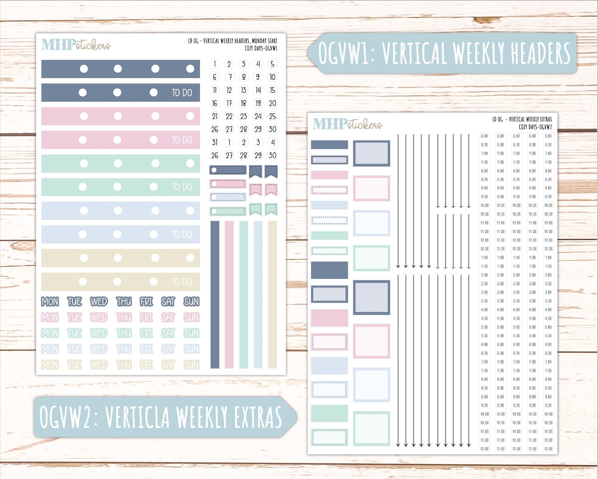 JANUARY 2025 Stickers for Large size Horizontal & Vertical Laurel Denise Planner. (Formerly Original or Standar Size) "Cozy Days" || OGCD