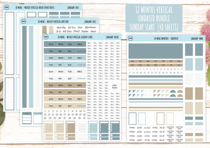 Neutral Color Bundles for Small Horizontal & Vertical Laurel Denise Planners. (Formerly Mini Planner) || NMBDLS