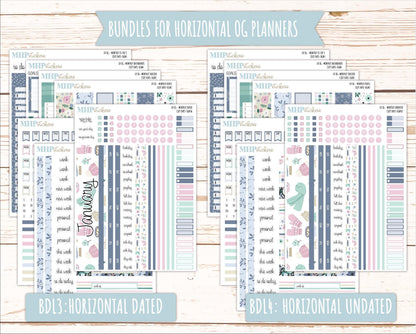 JANUARY 2025 Stickers for Large size Horizontal & Vertical Laurel Denise Planner. (Formerly Original or Standar Size) "Cozy Days" || OGCD