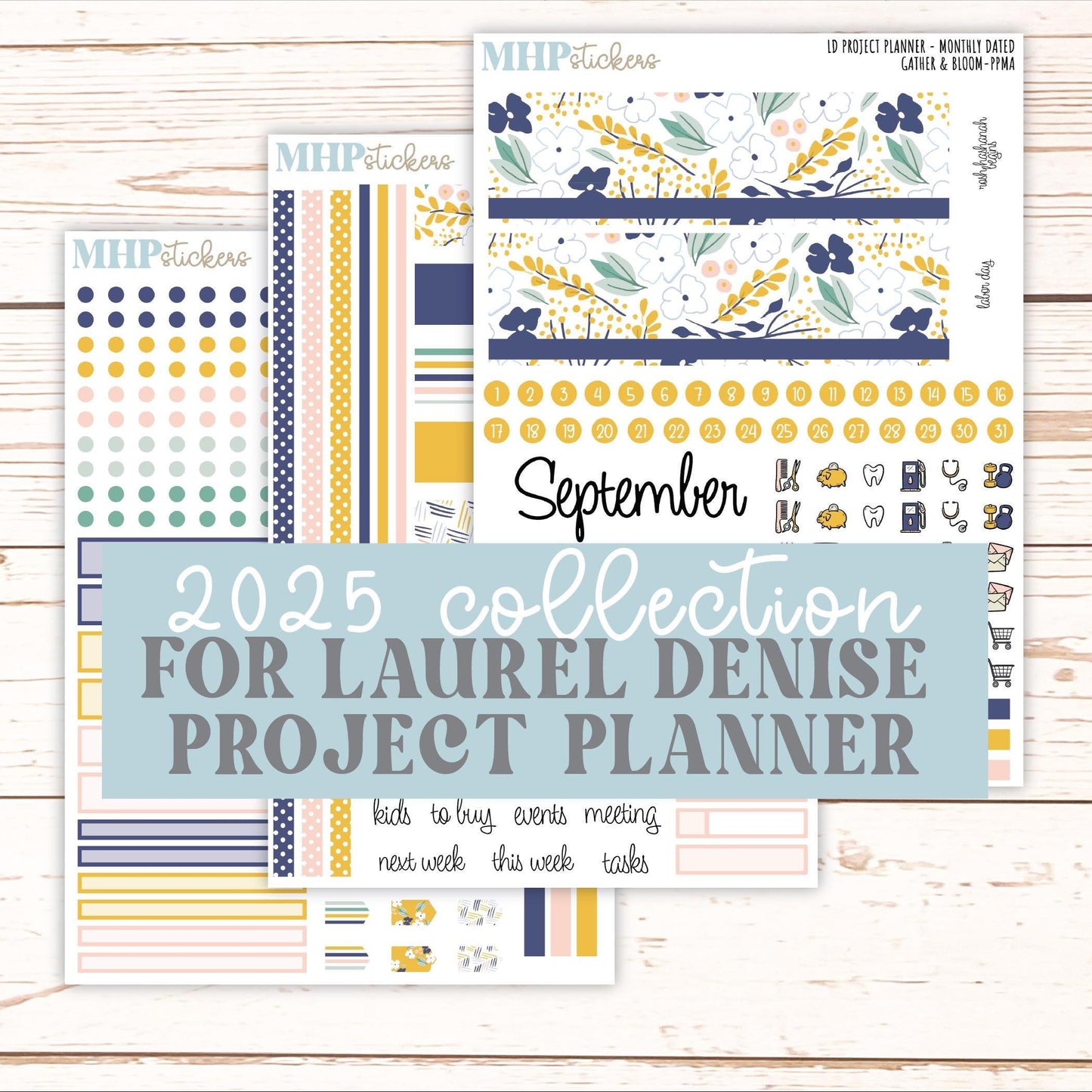 SEPTEMBER Stickers for the large Laurel Denise Rose Planner (Formerly Project Planner) "Gather and Bloom" || PP
