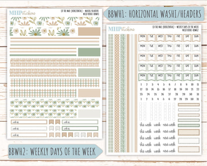 NOVEMBER 2025 Stickers for The Mae & The Kristy Laurel Denise Planners (Formerly Book Bound Planner) "Wild Boho" || BB
