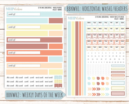 AUGUST Stickers for The Mae & Kristy Laurel Denise Planners (formerly Book Bound Planner). Neutral Color || BBN