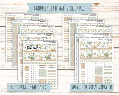 NOVEMBER 2025 Stickers for The Mae & The Kristy Laurel Denise Planners (Formerly Book Bound Planner) "Wild Boho" || BB