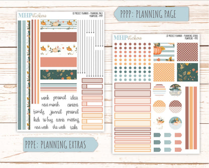 OCTOBER Stickers for the large Laurel Denise Rose Planner (Formerly Project Planner) "Pumpkins" || PP