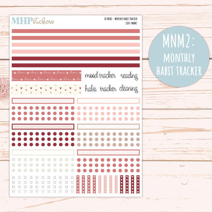 FEBRUARY 2025 Stickers for Small Horizontal & Vertical Laurel Denise Planners. (Formerly Mini Planner) "Love" || MNLV