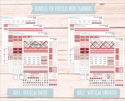 FEBRUARY 2025 Stickers for Small Horizontal & Vertical Laurel Denise Planners. (Formerly Mini Planner) "Love" || MNLV