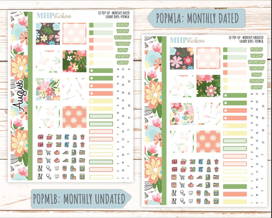 August 2025 Stickers for The Jo Laurel Denise Planner (Formerly Pop-Up Planner) "Sunny Days" || POPIV