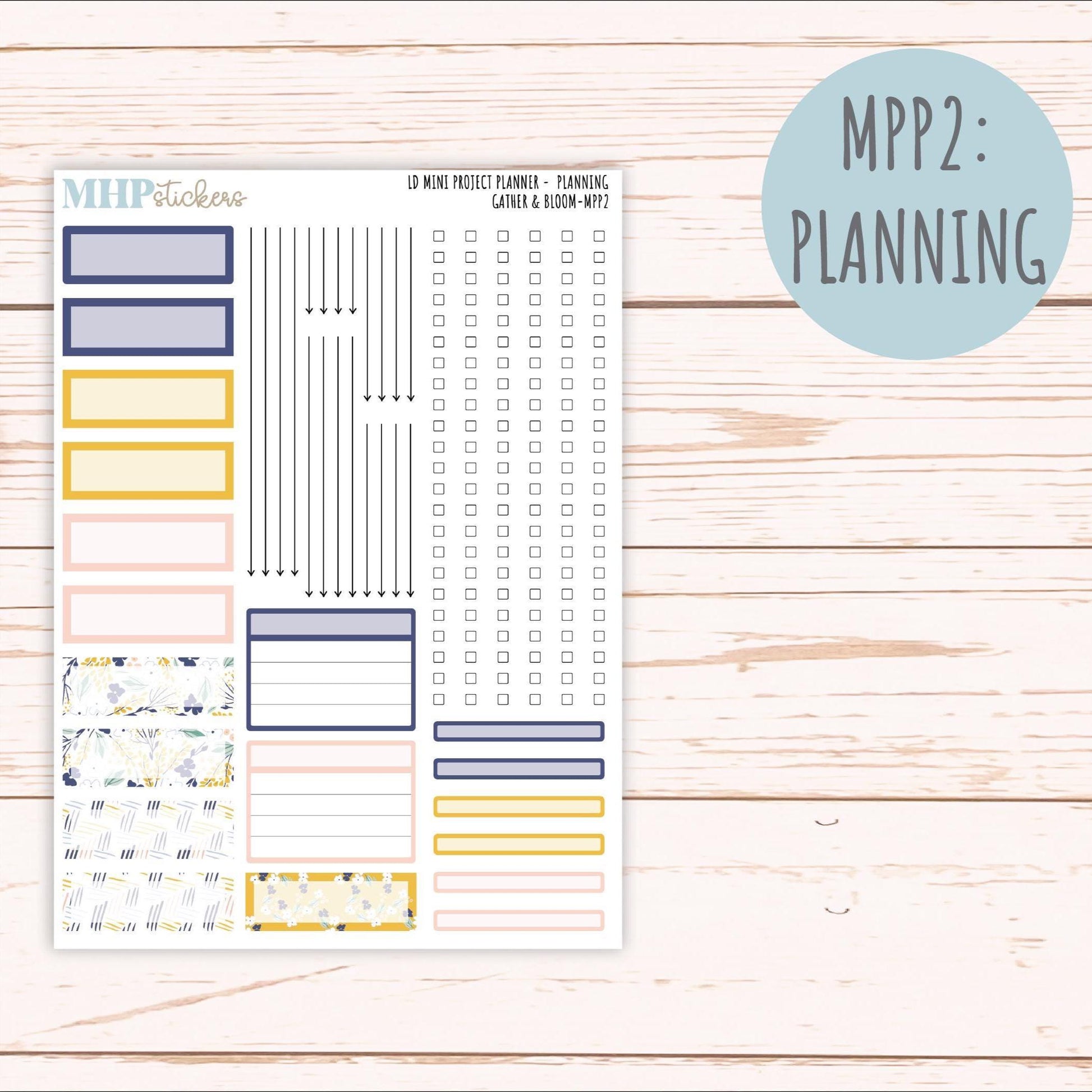 SEPTEMBER 2025 Stickers for The Rose Small Laurel Denise Planner (Formerly Mini Project Planner) "Gather and Bloom" || MPPIV