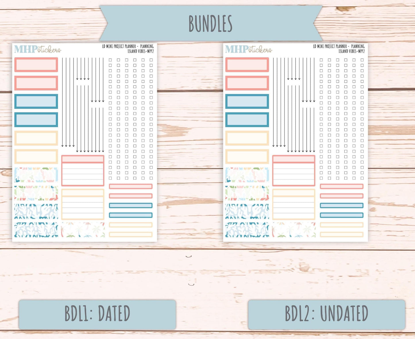 AUGUST 2025 Stickers for The Rose Small Laurel Denise Planner (Formerly Mini Project Planner) "Island Vibes" || MPPIV