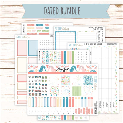 August 2025 Stickers for The Jo Laurel Denise Planner (Formerly Pop-Up Planner) "Island Vibes" || POPIV