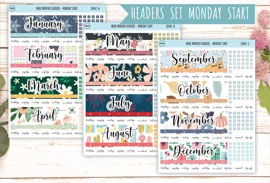 Monthly Headers Set for Laurel Denise small || LD402 & LD403