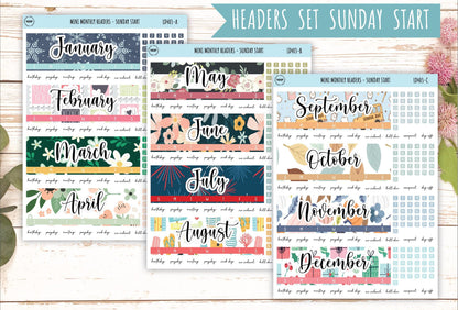 Monthly Headers Set for Laurel Denise small || LD402 & LD403