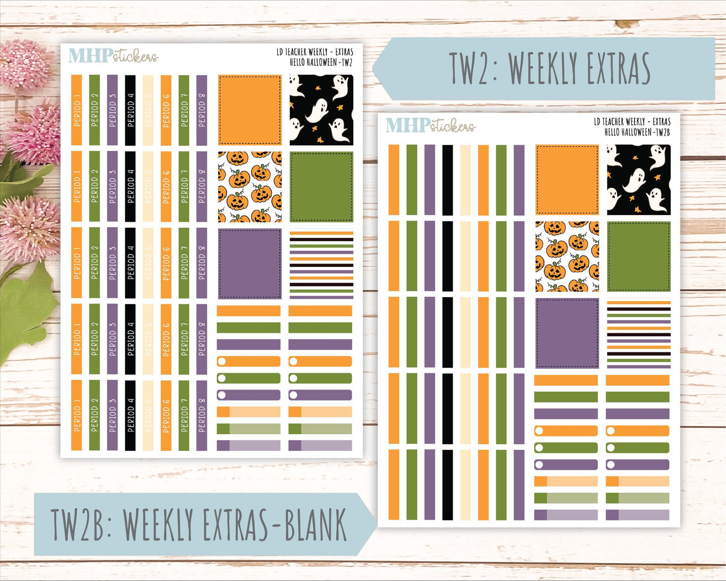 OCTOBER Stickers for The Valerie Laurel Denise Planner (Formerly Teacher Planner) "Hello Halloween" || TC