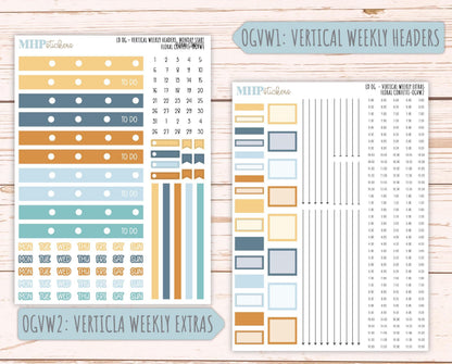 JUNE 2025 Stickers for Large size Horizontal & Vertical Laurel Denise Planners. (Formerly Original Size) "Floral Confetti" || OGFC