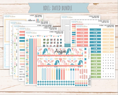 AUGUST 2025 Stickers for The Scout Laurel Denise Planner (formerly Portrait Planner). "Island Vibes" || PTIV