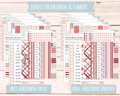 FEBRUARY 2025 Stickers for Large size Horizontal & Vertical Laurel Denise Planner. (Formerly Original or Standar Size) "Love" || OGLV