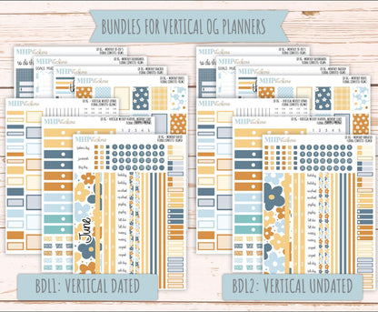 JUNE 2025 Stickers for Large size Horizontal & Vertical Laurel Denise Planners. (Formerly Original Size) "Floral Confetti" || OGFC