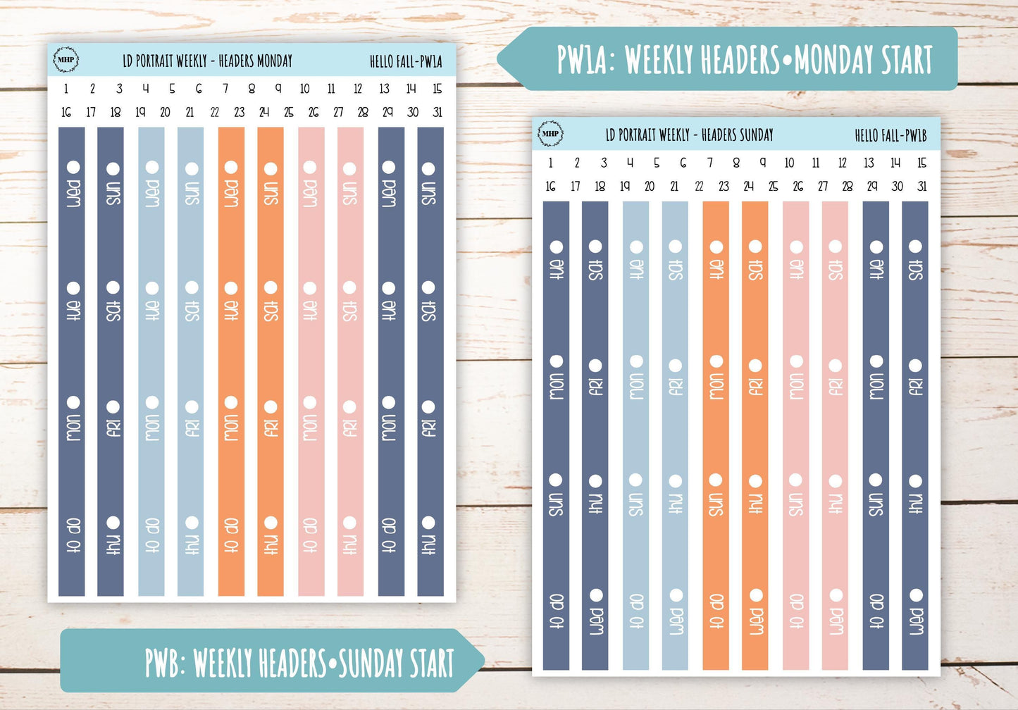 NOVEMBER Stickers for The Scout Laurel Denise Planner (formerly Portrait Planner). "Hello Fall" || PHF