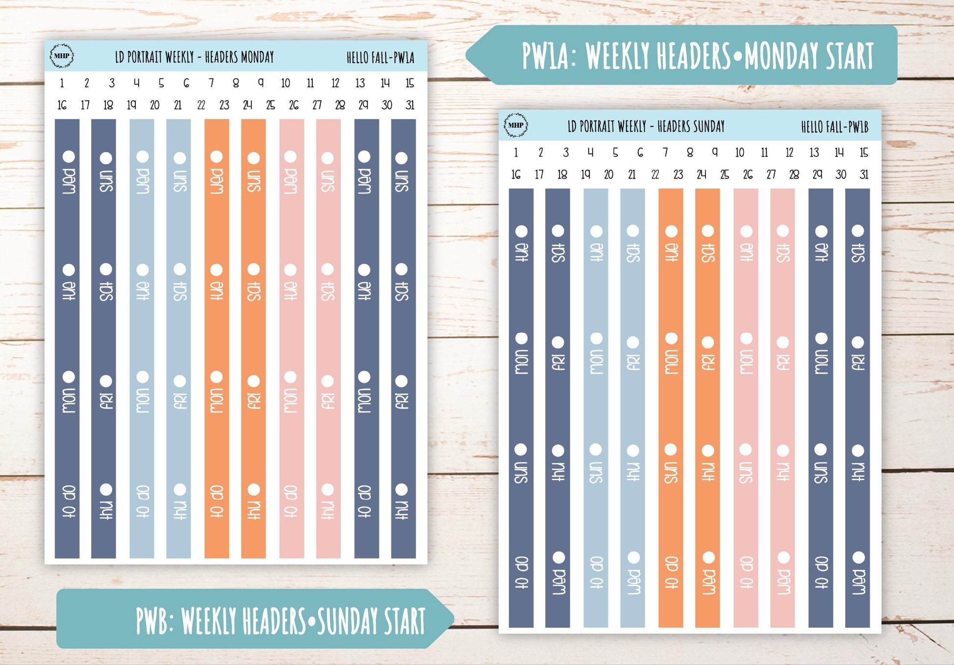 NOVEMBER Stickers for The Scout Laurel Denise Planner (formerly Portrait Planner). "Hello Fall" || PHF